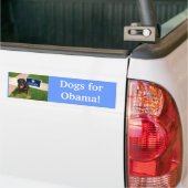 Honden voor Obama! Bumpersticker (Op Truck)