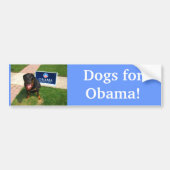 Honden voor Obama! Bumpersticker (Voorkant)