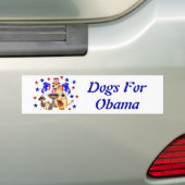 HONDEN VOOR OBAMA BUMPERSTICKER (Op auto)