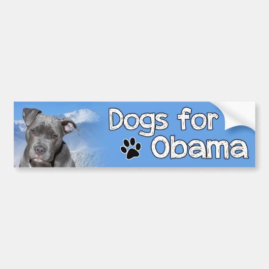 Honden voor Obama Bumpersticker (Voorkant)