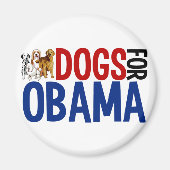 Honden voor Obama Magneet (Voorkant)