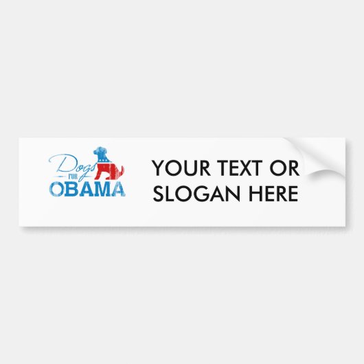 Honden voor Obama - .png Bumpersticker (Voorkant)