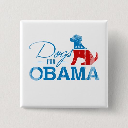 Honden voor Obama - .png Vierkante Button 5,1 Cm (Voorkant)