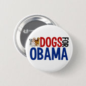 Honden voor Obama Ronde Button 5,7 Cm (Voorkant /achterkant)
