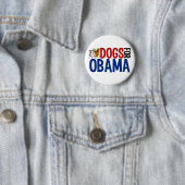 Honden voor Obama Ronde Button 5,7 Cm (In situ)