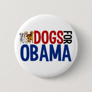 Honden voor Obama Ronde Button 5,7 Cm