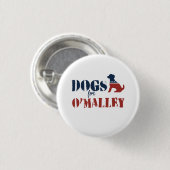 Honden voor O'Malley Ronde Button 3,2 Cm (Voorkant /achterkant)