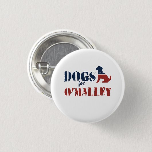 Honden voor O'Malley Ronde Button 3,2 Cm (Voorkant /achterkant)
