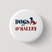 Honden voor O'Malley Ronde Button 3,2 Cm (Voorkant)