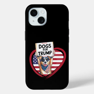 Honden voor Trump: Paw-politieke patriotten iPhone 15 Case