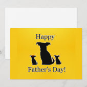 Honden voor Vaderdag Feestdagenkaart (Voorkant / Achterkant)