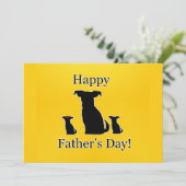 Honden voor Vaderdag Feestdagenkaart (Staand voorkant)