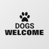 Honden Vriendelijk Bedrijf Glas Raamsticker (Vel)