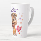 Honden Vriendschap Latte Mok (Rechterhoek)