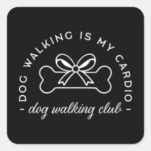 Honden wandelclub wandelgroep vierkante sticker