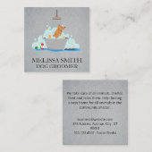 Honden wassen vierkante visitekaartje (Voorkant / Achterkant)