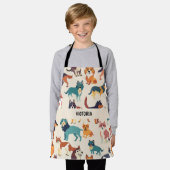 Honden Waterverf Aangepast patroon Schort (Gedragen)