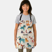 Honden Waterverf Aangepast patroon Schort (Insitu)