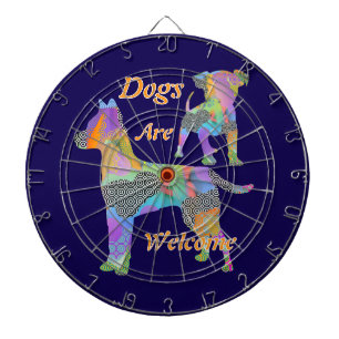Honden Welkom Dk Blauw Dartbord