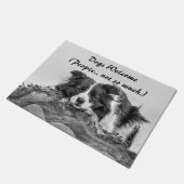 Honden Welkom Grappige Quote Border Collie Deurmat (Schuin)