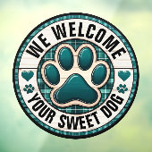 HONDEN WELKOM HIER Raamfolie Raamsticker (Vel 3)