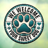 HONDEN WELKOM Hier Raamsticker (Vel 3)