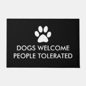 Honden welkom Mensen getolereerd Deurmat (Voorkant)
