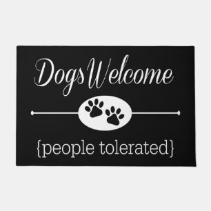 Honden welkom Mensen getolkt buitenmat Deurmat