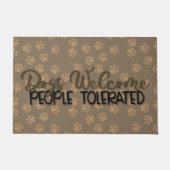 Honden Welkom Mensen met getolereerde deurmat (Voorkant)