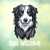 Honden welkom raamsticker (Vel 3)