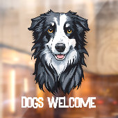 Honden welkom raamsticker (Vel 2)