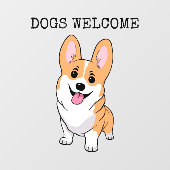 Honden welkom raamsticker (Vel)