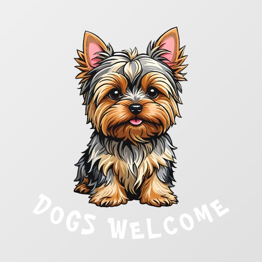 Honden Welkom Venster Cling Raamsticker (Vel)