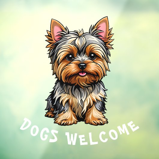 Honden Welkom Venster Cling Raamsticker (Vel 3)