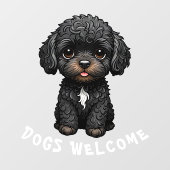 Honden Welkom Venster Cling Raamsticker (Vel)