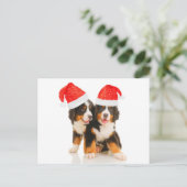 Honden wensen een vrolijk kerstfeest feestdagenkaart (Staand voorkant)