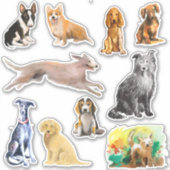 Honden, whippet, beagle puppy, cocker spaniel sticker (Voorkant)