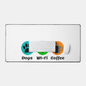 Honden Wi-Fi en koffie Bureaumat (Keyboard & Muis)