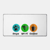 Honden Wi-Fi en koffie Bureaumat (Voorkant)