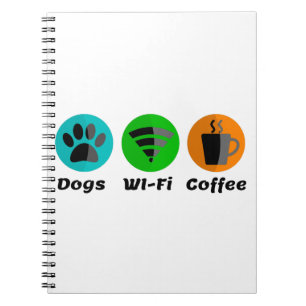 Honden Wi-Fi en koffie Notitieboek