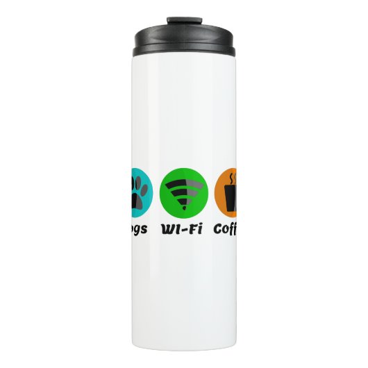 Honden Wi-Fi en koffie Thermosbeker (Voorkant)