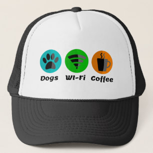 Honden Wi-Fi en koffie Trucker Pet