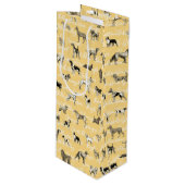  honden wijn cadeautas (Voorkant Gekanteld)