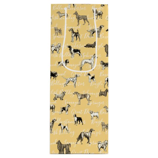  honden wijn cadeautas (Voorkant)
