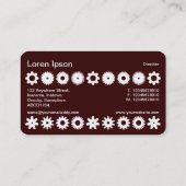 Honden - Wit over donkerbruin Visitekaartje (Achterkant)