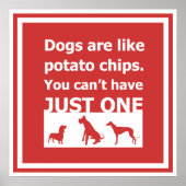 Honden zijn als chips poster (Voorkant)