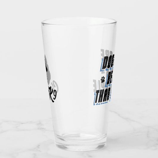 Honden zijn beter (BLK/BLU) Glas (Rechts)