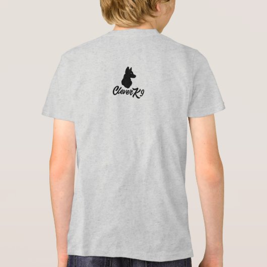 Honden zijn beter (BLK/BLU) Tri-Blend Shirt (Achterkant)