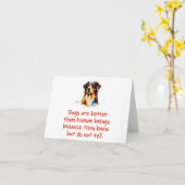Honden zijn beter dan mensen kaart (Gele Bloem)