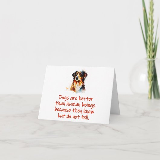 Honden zijn beter dan mensen kaart (Voorkant)